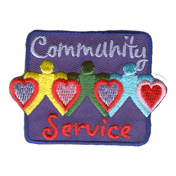 12 pieces 2" Custom Activity Scouts Applique Fun Patches - Community Service Patch 4