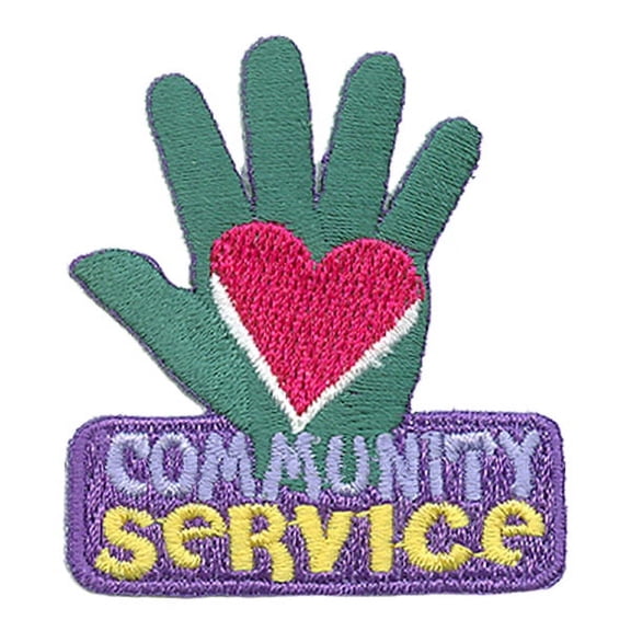 12 pieces 2" Custom Activity Scouts Applique Fun Patches - Community Service Patch 5