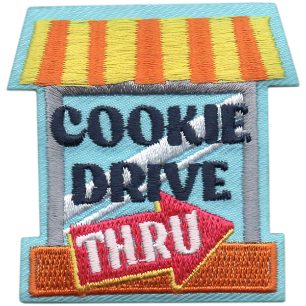 12 pieces 2" Custom Activity Scouts Applique Fun Patches - Cookie Drive Thru Patch