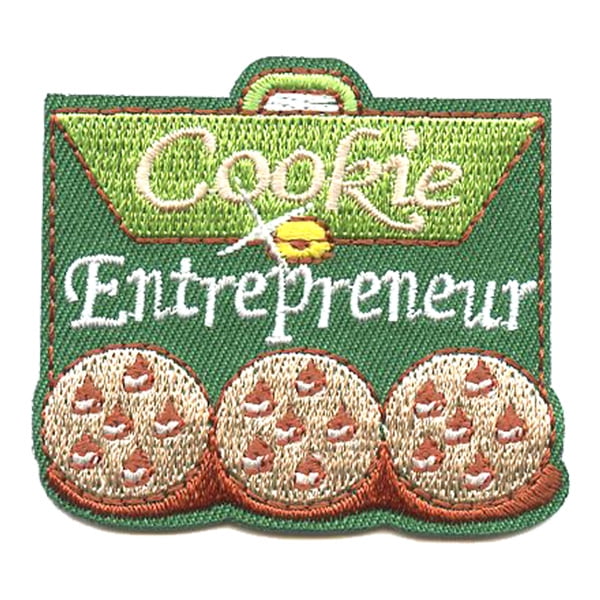 12 pieces 2" Custom Activity Scouts Applique Fun Patches - Cookie Entrepreneur Patch