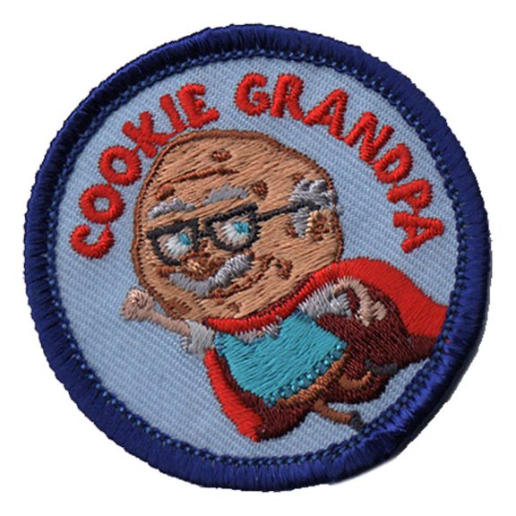 12 pieces 2" Custom Activity Scouts Applique Fun Patches - Cookie Grandpa Patch
