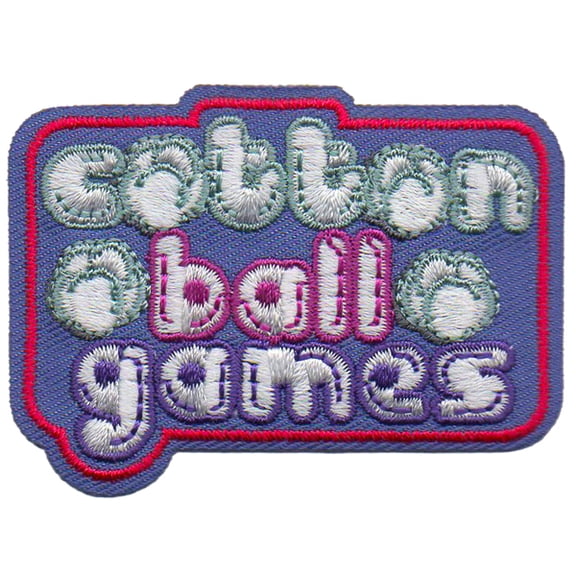 12 pieces 2" Custom Activity Scouts Applique Fun Patches - Cotton Ball Games Patch