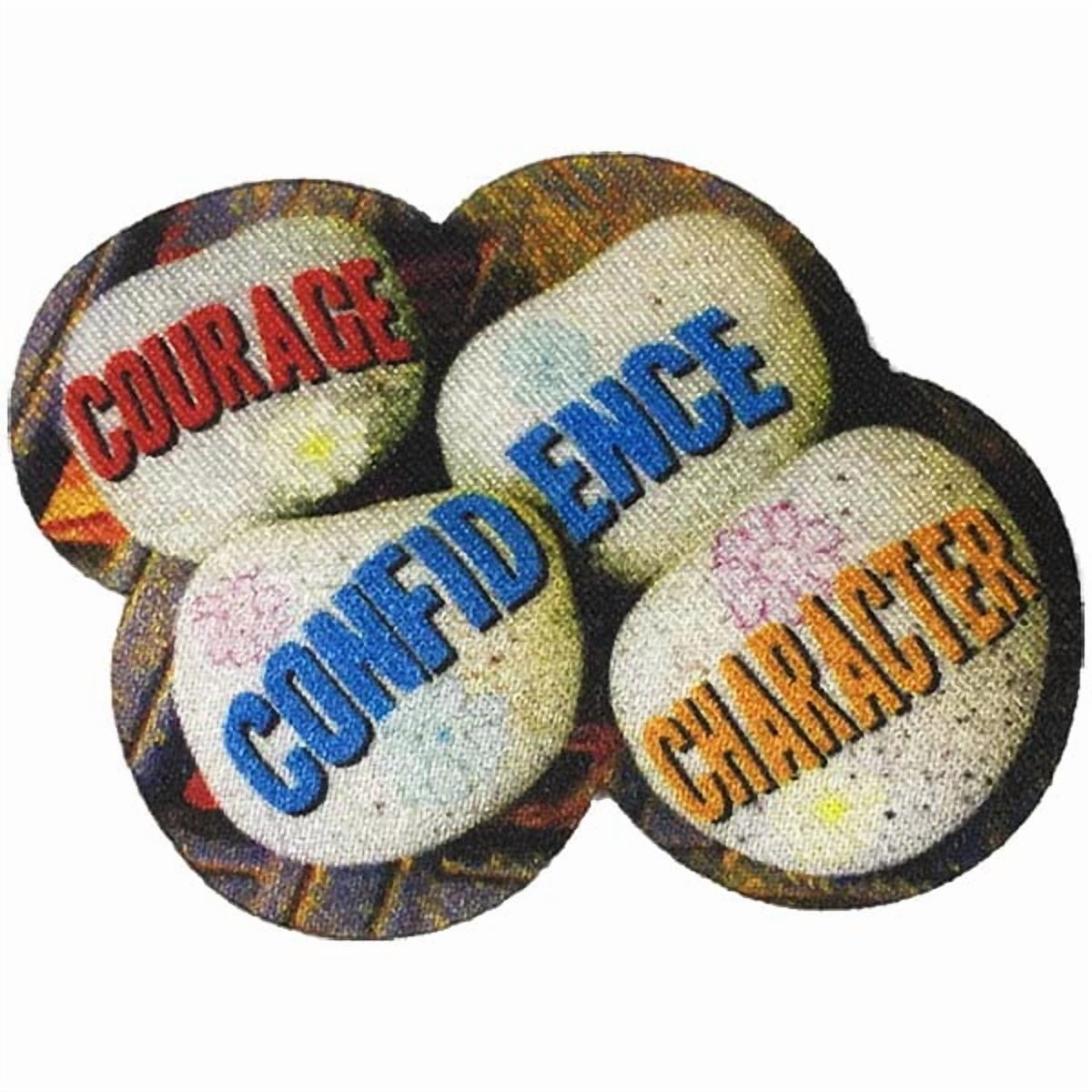 12 pieces 2" Custom Activity Scouts Applique Fun Patches - Courage & Confidence Patch 1