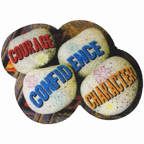 12 pieces 2" Custom Activity Scouts Applique Fun Patches - Courage & Confidence Patch 1