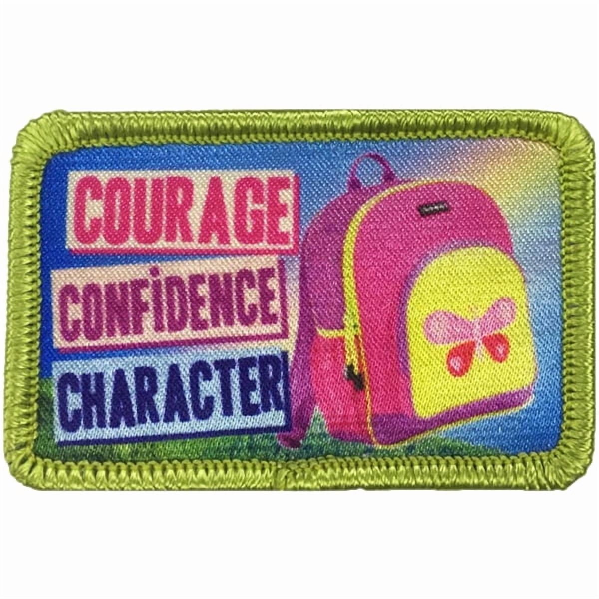 12 pieces 2" Custom Activity Scouts Applique Fun Patches - Courage & Confidence Patch 2
