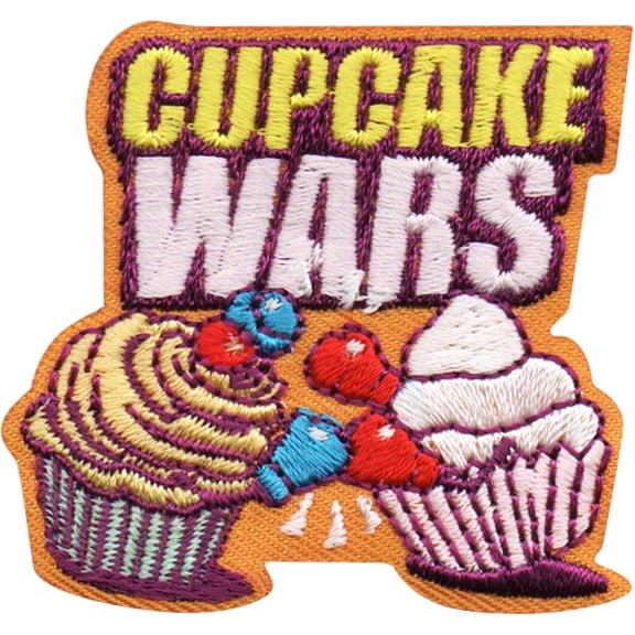 12 pieces 2" Custom Activity Scouts Applique Fun Patches - Cupcake Wars Patch