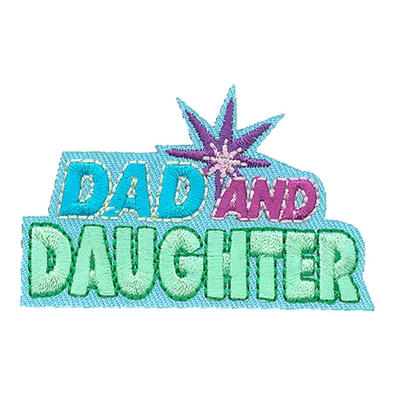 12 pieces 2" Custom Activity Scouts Applique Fun Patches - Dad And Daughter Patch