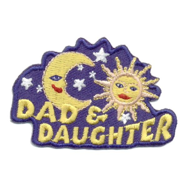 12 pieces 2" Custom Activity Scouts Applique Fun Patches - Dad & Daughter Patch 2