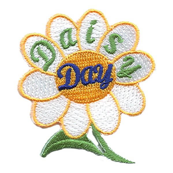 12 pieces 2" Custom Activity Scouts Applique Fun Patches - Daisy Day (White Petals) Patch