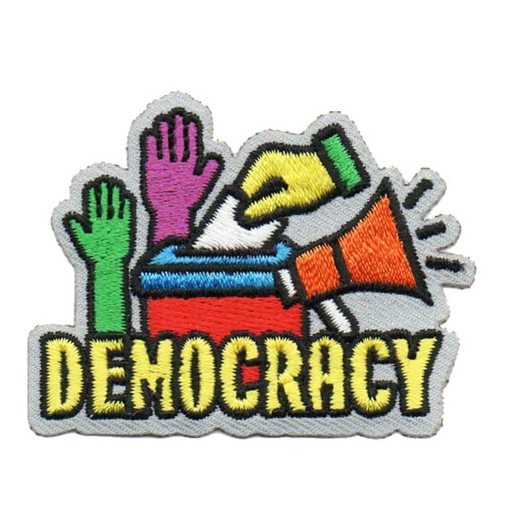 12 pieces 2" Custom Activity Scouts Applique Fun Patches - Democracy Patch
