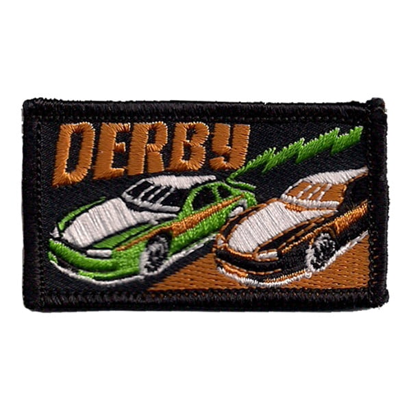 12 pieces 2" Custom Activity Scouts Applique Fun Patches - Derby (2 Cars) Patch