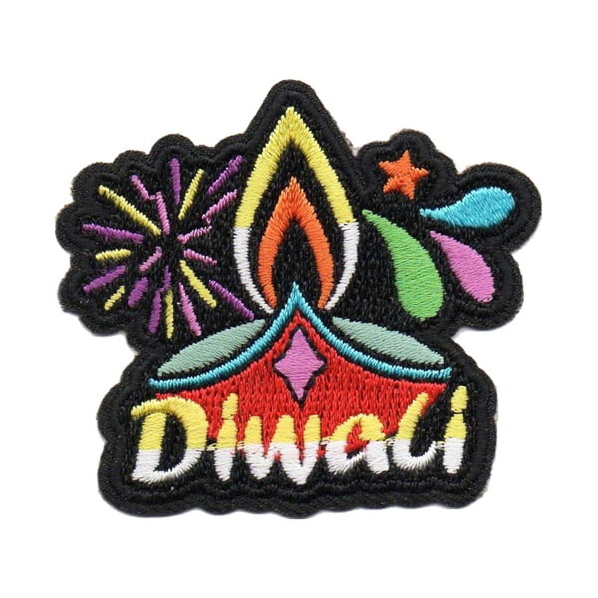 12 pieces 2" Custom Activity Scouts Applique Fun Patches - Diwali Patch 2