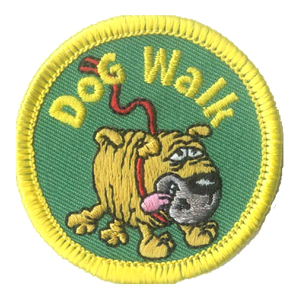 12 pieces 2" Custom Activity Scouts Applique Fun Patches - Dog Walk Patch