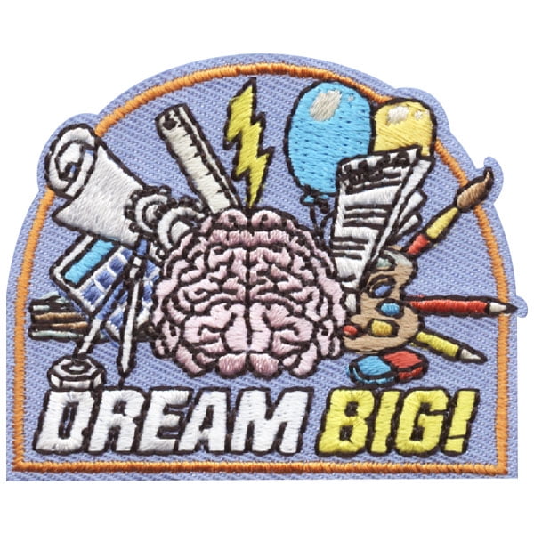 12 pieces 2" Custom Activity Scouts Applique Fun Patches - Dream Big! Patch