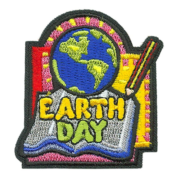 12 pieces 2" Custom Activity Scouts Applique Fun Patches - Earth Day Patch 2