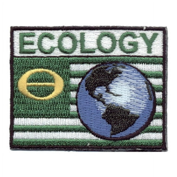 12 pieces 2" Custom Activity Scouts Applique Fun Patches - Ecology (Flag)