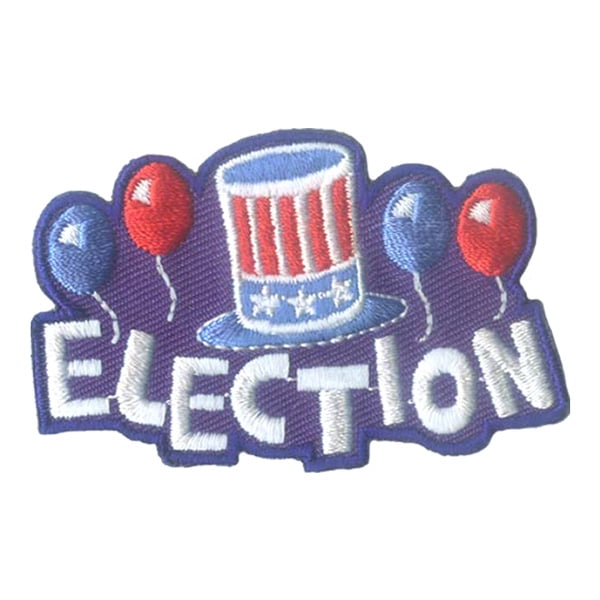 12 pieces 2" Custom Activity Scouts Applique Fun Patches - Election (Hat) Patch