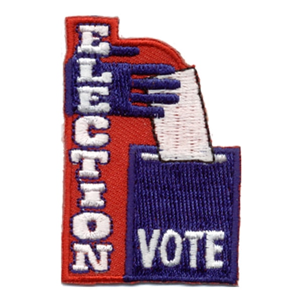 12 pieces 2" Custom Activity Scouts Applique Fun Patches - Election Vote Patch