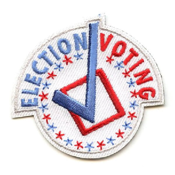 12 pieces 2" Custom Activity Scouts Applique Fun Patches - Election Voting Patch