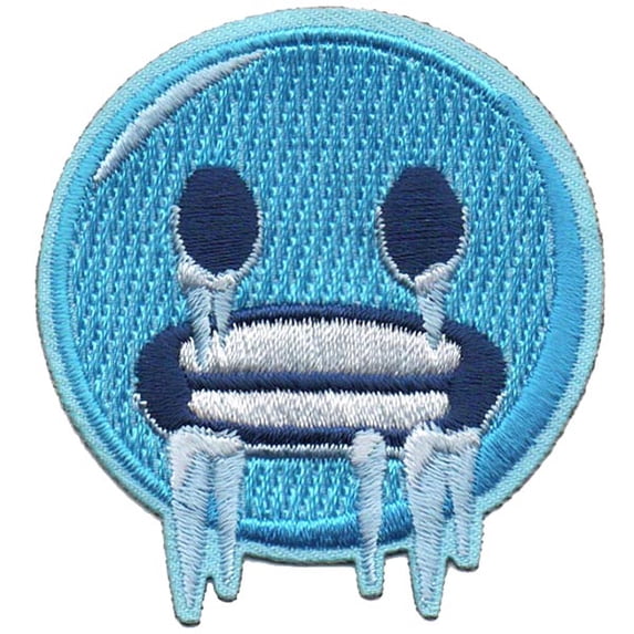 12 pieces 2" Custom Activity Scouts Applique Fun Patches - Emoji - Cold Face Patch