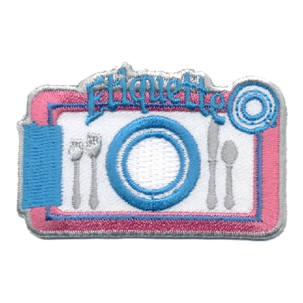 12 pieces 2" Custom Activity Scouts Applique Fun Patches - Etiquette Patch 4