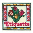 thumbnail image 1 of 12 pieces 2" Custom Activity Scouts Applique Fun Patches - Etiquette Patch 5, 1 of 1
