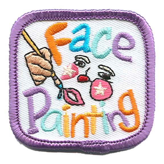 12 pieces 2" Custom Activity Scouts Applique Fun Patches - Face Painting (Face) Patch
