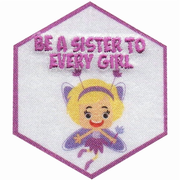 12 pieces 2" Custom Activity Scouts Applique Fun Patches - Fairy-Be A Sister Patch