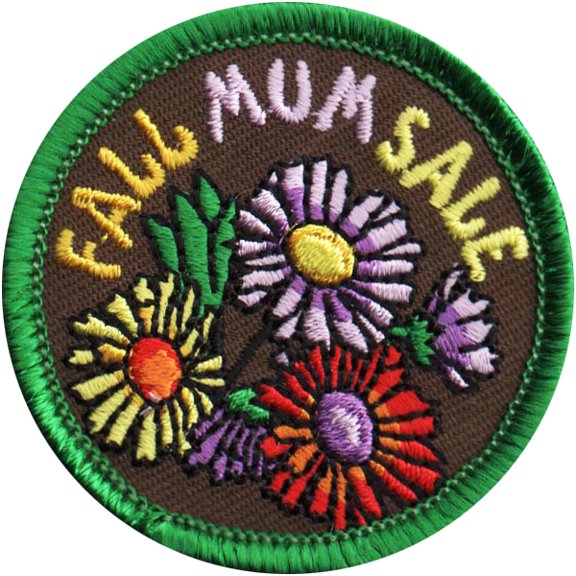 12 pieces 2" Custom Activity Scouts Applique Fun Patches - Fall Mum Sale Patch