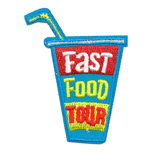 12 pieces 2" Custom Activity Scouts Applique Fun Patches - Fast Food Tour