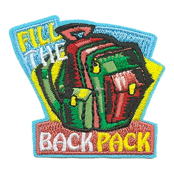 12 pieces 2" Custom Activity Scouts Applique Fun Patches - Fill The Back Pack Patch