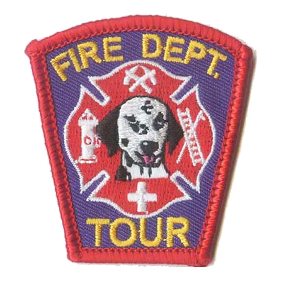 12 pieces 2" Custom Activity Scouts Applique Fun Patches - Fire Dept. Tour Patch