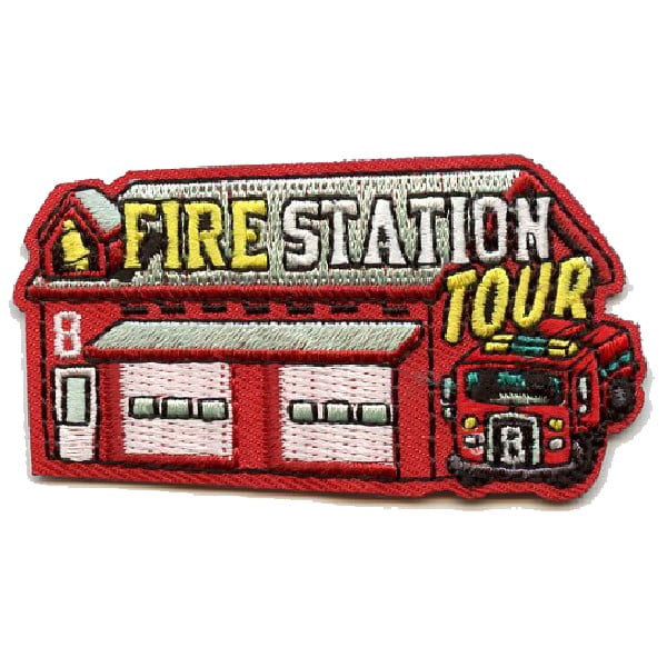 12 pieces 2" Custom Activity Scouts Applique Fun Patches - Fire Station Tour Patch
