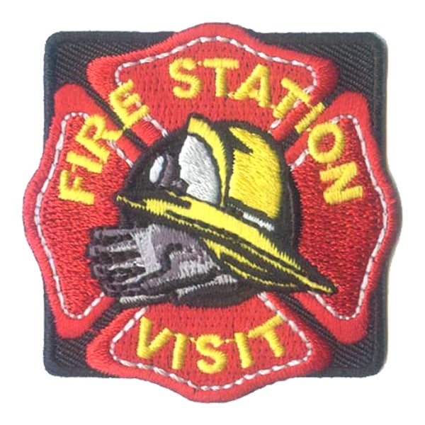 12 pieces 2" Custom Activity Scouts Applique Fun Patches - Fire Station Visit Patch