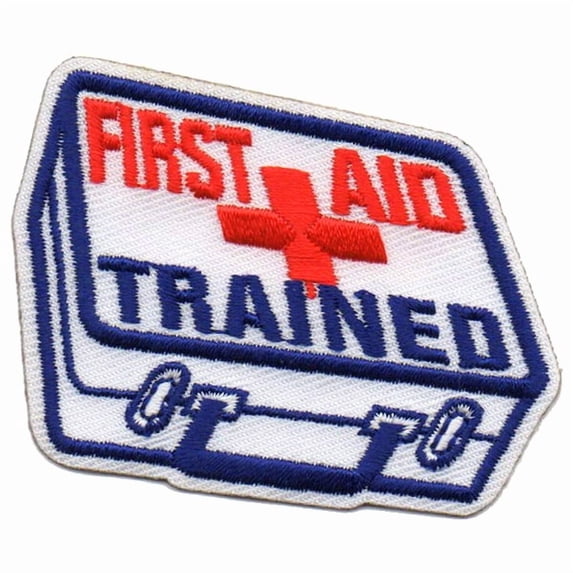 12 pieces 2" Custom Activity Scouts Applique Fun Patches - First Aid Trained Patch