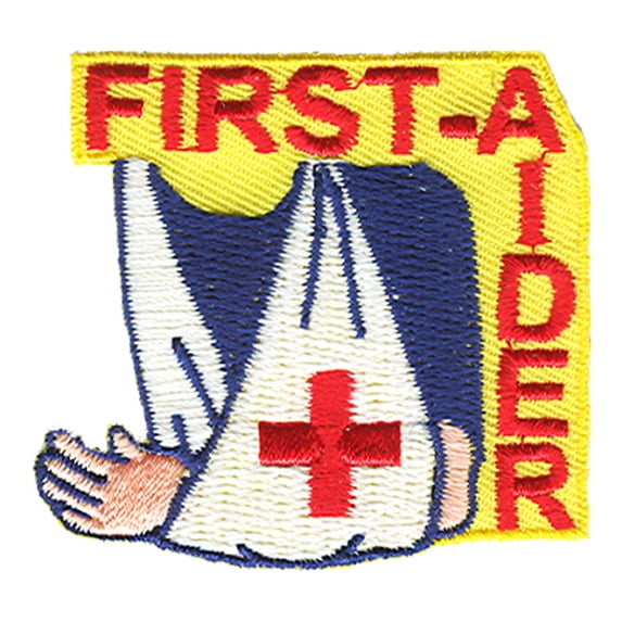 12 pieces 2" Custom Activity Scouts Applique Fun Patches - First Aider (Sling) Patch