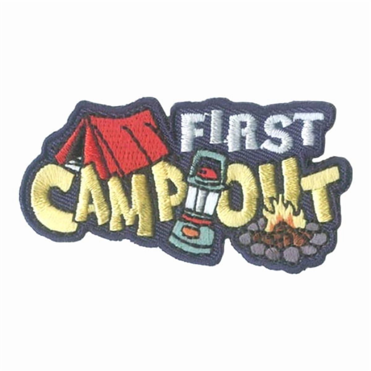 12 pieces 2" Custom Activity Scouts Applique Fun Patches - First Camp Out Patch 1