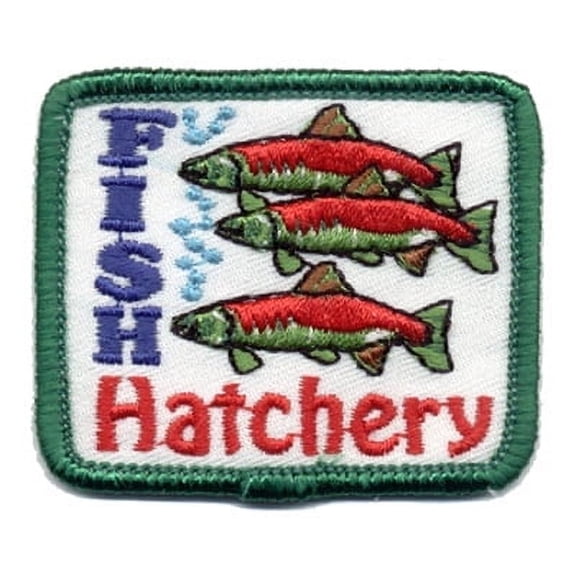 12 pieces 2" Custom Activity Scouts Applique Fun Patches - Fish Hatchery Patch