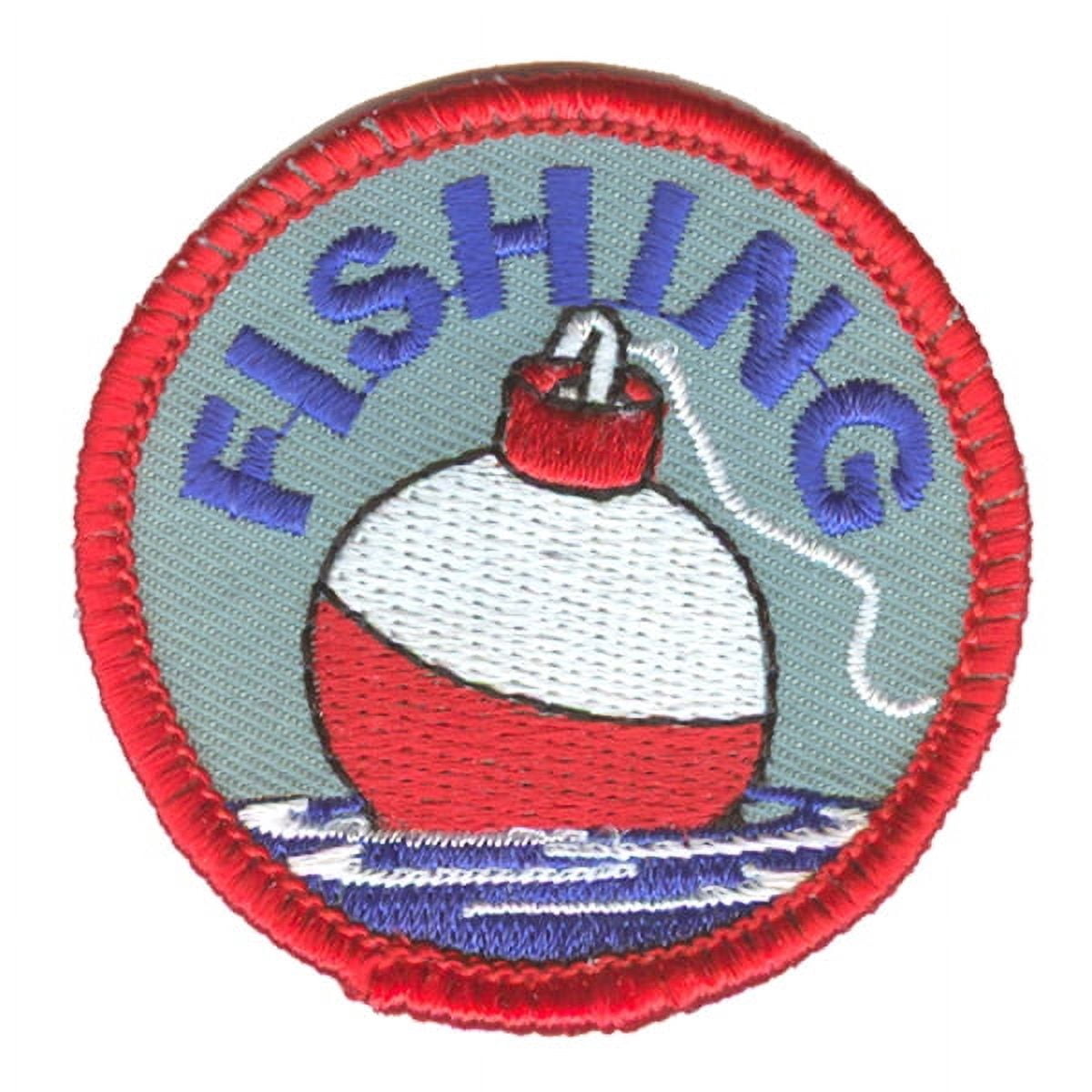 12 pieces 2" Custom Activity Scouts Applique Fun Patches - Fishing (Bobber) Patch