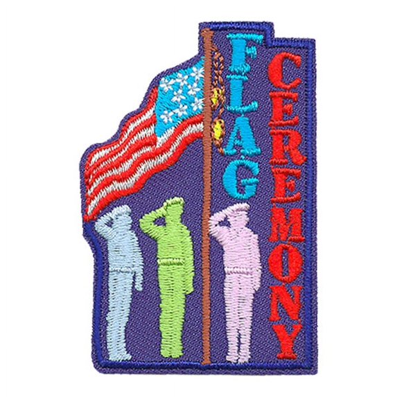 12 pieces 2" Custom Activity Scouts Applique Fun Patches - Flag Ceremony Patch