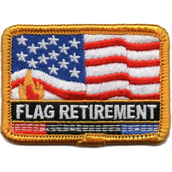 12 pieces 2" Custom Activity Scouts Applique Fun Patches - Flag Retirement Patch
