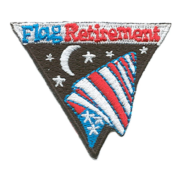 12 pieces 2" Custom Activity Scouts Applique Fun Patches - Flag Retirement Patch