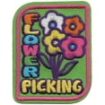 thumbnail image 1 of 12 pieces 2" Custom Activity Scouts Applique Fun Patches - Flower Picking Patch, 1 of 1