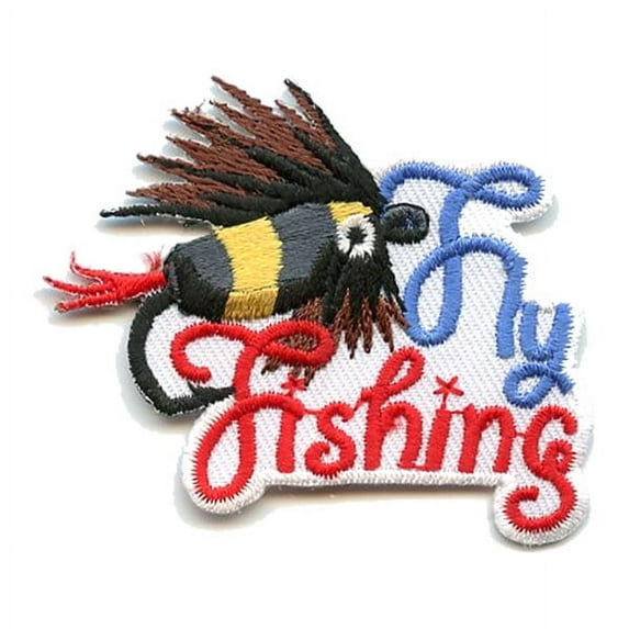 12 pieces 2" Custom Activity Scouts Applique Fun Patches - Fly Fishing Patch