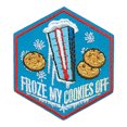 thumbnail image 1 of 12 pieces 2" Custom Activity Scouts Applique Fun Patches - Froze My Cookies Off Patch 3, 1 of 1
