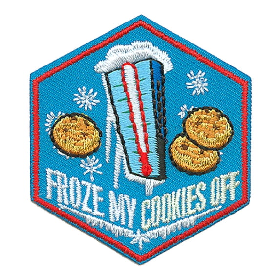 12 pieces 2" Custom Activity Scouts Applique Fun Patches - Froze My Cookies Off Patch 3