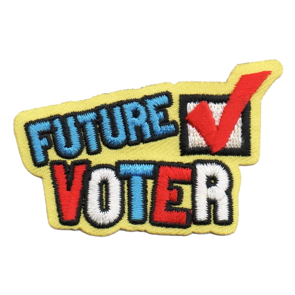 12 pieces 2" Custom Activity Scouts Applique Fun Patches - Future Voter Patch