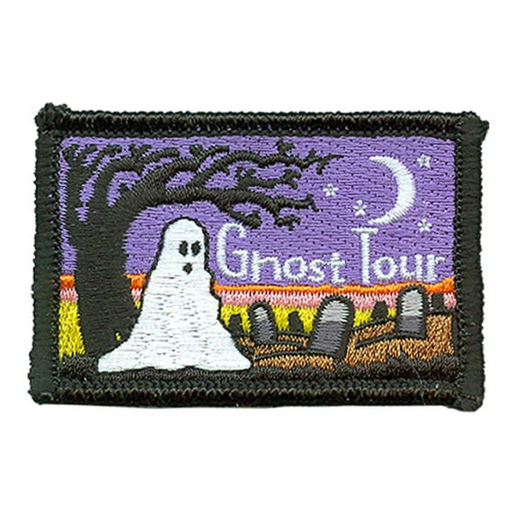 12 pieces 2" Custom Activity Scouts Applique Fun Patches - Ghost Tour Patch