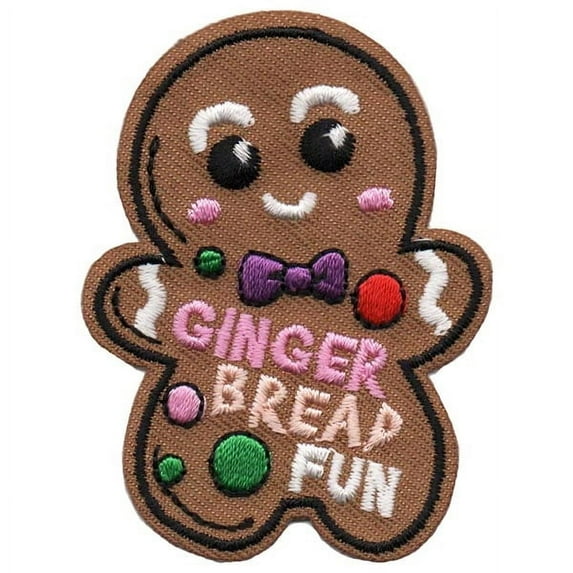 12 pieces 2" Custom Activity Scouts Applique Fun Patches - Gingerbread Fun Patch