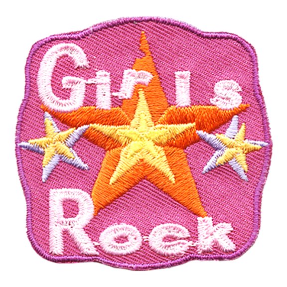12 pieces 2" Custom Activity Scouts Applique Fun Patches - Girls Rock Patch 1